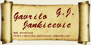 Gavrilo Jankićević vizit kartica